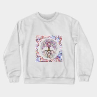 Tree of life with the roots of DNA Crewneck Sweatshirt